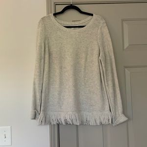 LOFT Outlet white/gray speckled sweater